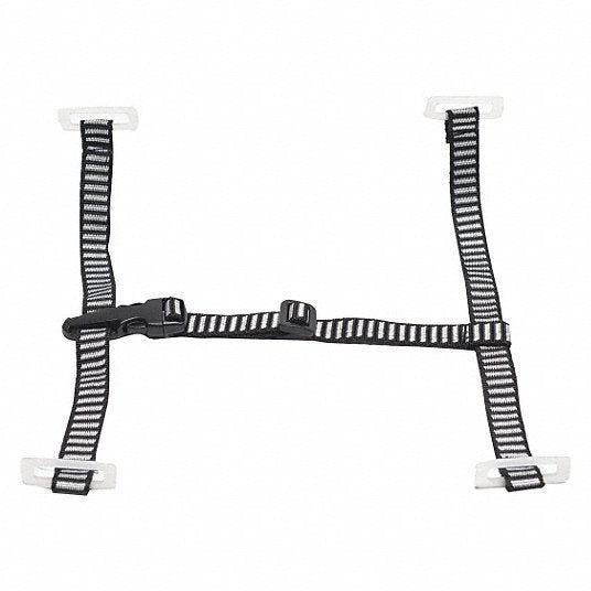 MSA 10124238 Chinstrap, 4 - pt, 3/4" polyester webbing, attaches to suspension, 10 pack - KVM Tools Inc.KV43FD29