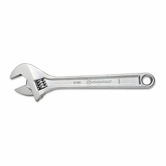 Crescent AC212VS Adjustable Wrench,12",Chrome,Carded - KVM Tools Inc.KV43XJ67