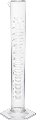 McMaster 4436T35 Clear PMP Plastic Graduated Cylinder, 250 ml / 8.5 fl oz, Class B, Autoclavable