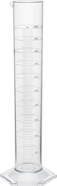 McMaster 4436T37 Clear PMP Plastic Graduated Cylinder, 1000 ml / 34 fl oz, Class B, Autoclavable