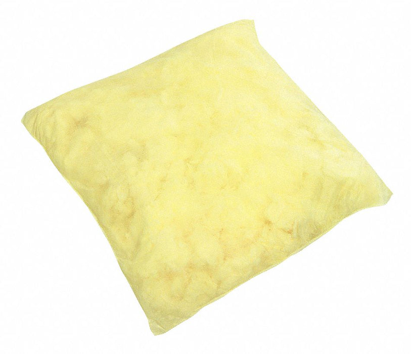 SpillTech YPIL1818 Sorbent Pillow, 18 in x 18 in, Polypropylene, Box, Yellow, 10 PK