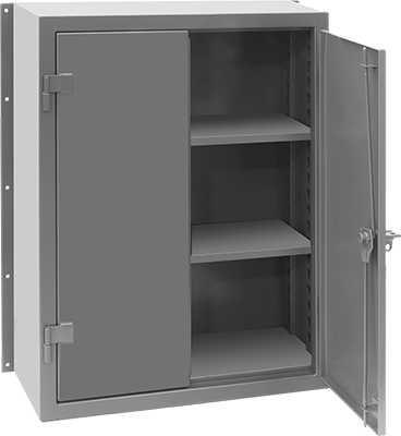 McMaster 4447T35 Extra Heavy Duty Wall-Mount Shelf Cabinet, 36" W x 48" H x 14" D, 2-Door, 2,000 lb Capacity