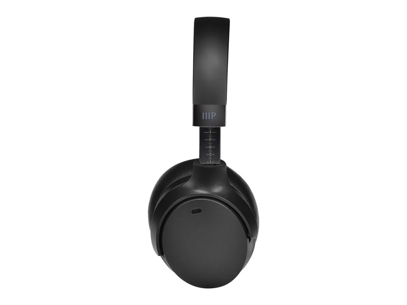 Monorprice 44517 Dual Driver Bluetooth Headphone with ANC, 20mm & 40mm Drivers, up to 70 Hrs Playtime, USB-C Charging