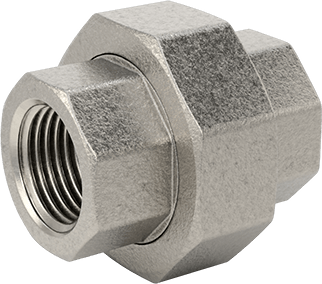 McMaster 4452K225 316 Stainless Steel Threaded Pipe Fitting Low-Pressure, Union Straight Connector, 1/2 NPT Female