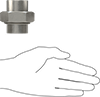 McMaster 4452K466 316 Stainless Steel Threaded Pipe Fitting, Medium-Pressure, Straight Union Connector, 1 NPT Female