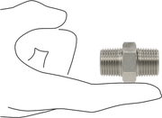 McMaster 4452K844 316 Stainless Steel Threaded Pipe Fitting Low - Pressure, Straight Connector, 1/2 NPT Male - KVM Tools Inc.KV4452K844