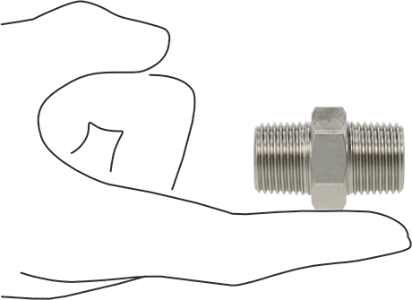 McMaster 4452K844 316 Stainless Steel Threaded Pipe Fitting Low - Pressure, Straight Connector, 1/2 NPT Male - KVM Tools Inc.KV4452K844