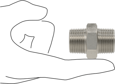 McMaster 4452K845 316 Stainless Steel Threaded Pipe Fitting Low - Pressure, Straight Connector, 3/4 NPT Male - KVM Tools Inc.KV4452K845