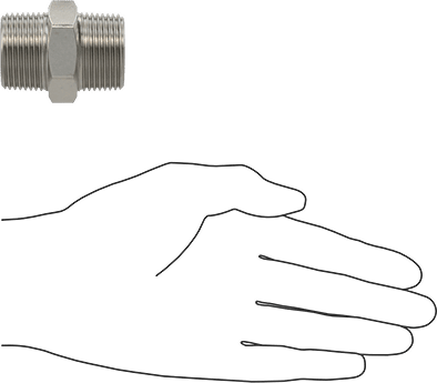 McMaster 4452K846 316 Stainless Steel Threaded Pipe Fitting Low - Pressure, Straight Connector, 1 NPT Male - KVM Tools Inc.KV4452K846