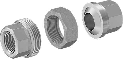 McMaster 4452K226 316 Stainless Steel Threaded Pipe Fitting Low-Pressure, Union Straight Connector, 3/4 NPT Female
