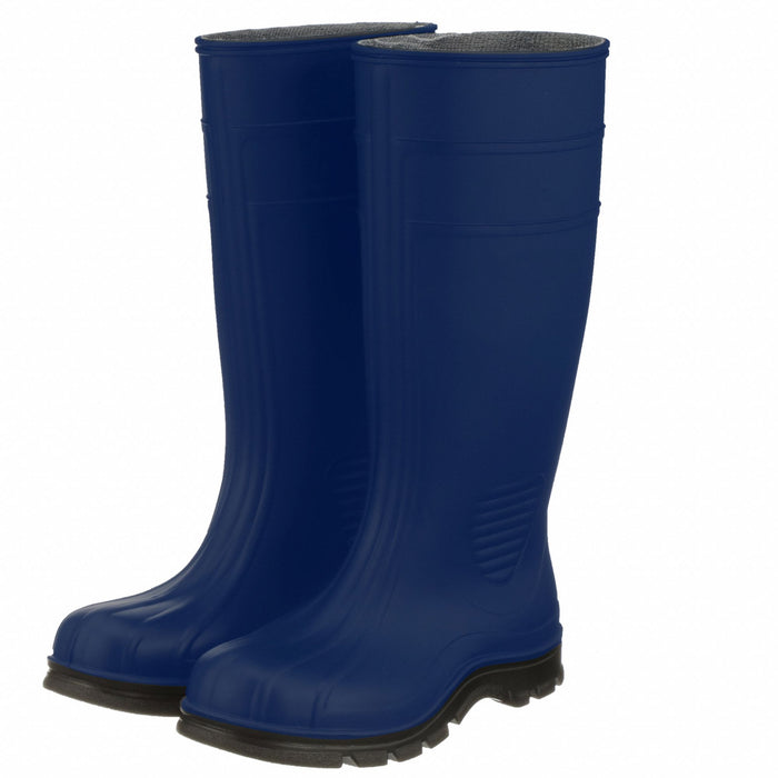 Heartland Footwear 445L43 Line Tuff Plain Toe Rubber Boot Blue Size 9