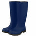 Heartland Footwear 445L39 Line Tuff Plain Toe Rubber Boot Blue Size 5