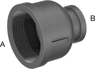 McMaster 44605K329 Low-Pressure Pipe Fitting Iron, Straight Reducer, 2 ...