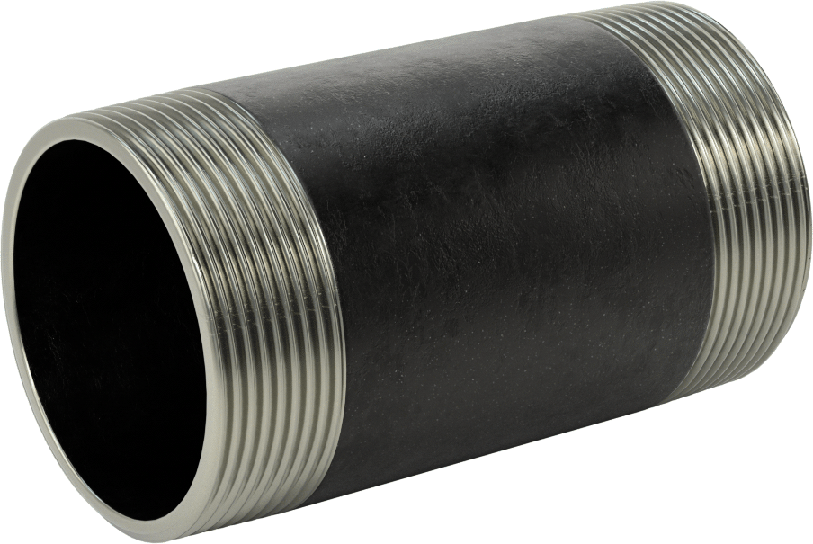 McMaster 44615K469 Standard-Wall Steel Pipe Nipple, Threaded on Both Ends, 2 NPT, 4" Long