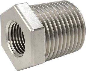 McMaster 4464K262 Hex Bushing 304 Stainless Steel, 3/8 in x 1/8 in Fitting Pipe Size, Male NPT x Female NPT - KVM Tools Inc.KV4464K262