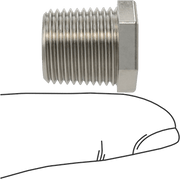 McMaster 4464K262 Hex Bushing 304 Stainless Steel, 3/8 in x 1/8 in Fitting Pipe Size, Male NPT x Female NPT - KVM Tools Inc.KV4464K262