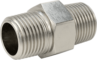 McMaster 4464K731 304 Stainless Steel Threaded Pipe Fitting Low Pressure, Straight Connector, 3/8 NPT Male - KVM Tools Inc.KV4464K731