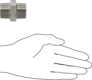McMaster 4464K761 304 Stainless Steel Threaded Pipe Fitting Low Pressure, Straight Connector, 1 NPT Male - KVM Tools Inc.KV4464K761