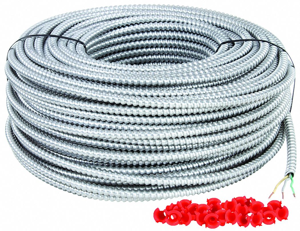 Southwire 68932301 Armorlite Metal Clad Armored Cable, MC, 12 AWG 2C+G ...