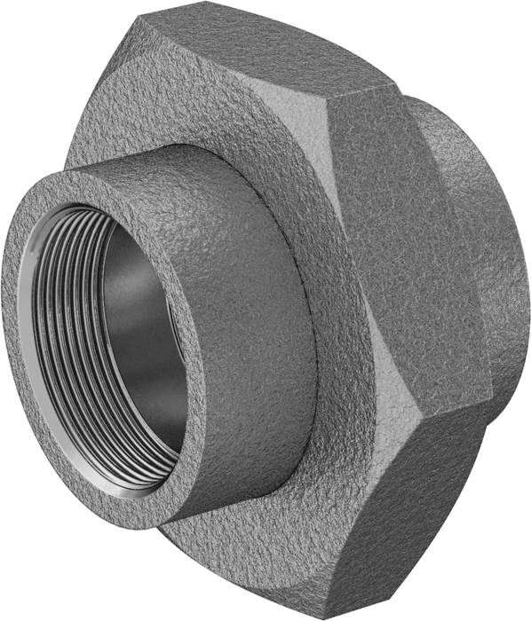 McMaster 44705K249 Low-Pressure 356 Aluminum Pipe Union Connector, 2 NPT Female, Class 150, Hex Body