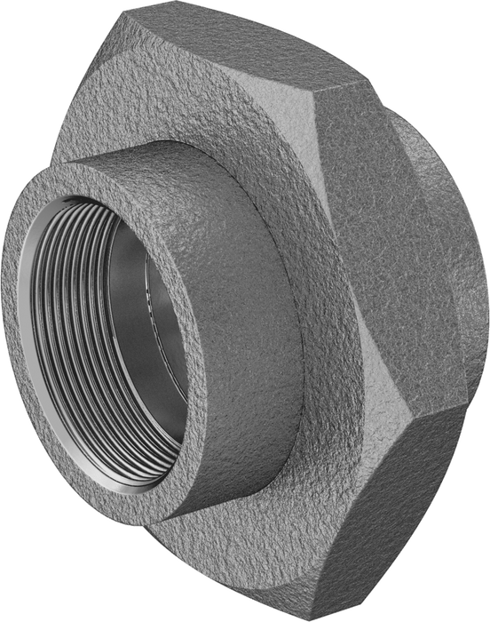 McMaster 44705K252 Low-Pressure 356 Aluminum Pipe Union Connector, 3 NPT Female, Class 150, Hex Body