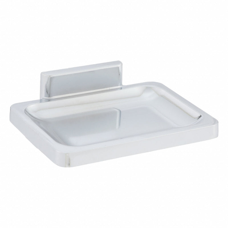 Approved Vendor 15202 Soap Dish, Metal, Polished Chrome, 4 1/2 in Overall Wd, 1 3/4 in Overall Ht
