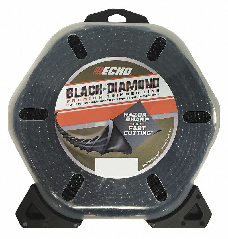 Echo 330095075 String Trimmer Line, 0.095 in Dia, 1,394 ft Lg, Twisted Nylon, Black, for SRM-2620/2600/2100