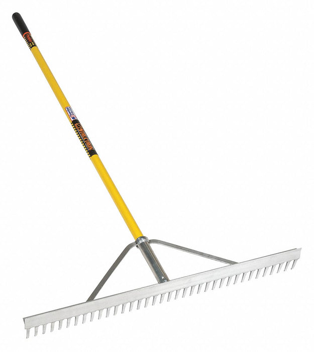 Seymour Midwest 12102GRA Landscape Rake, 36 in Head, 66 in Yellow Handle