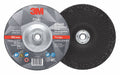 3M 87448 Depressed Center Grinding Wheel, Type 27, 7" x 1/4" x 5/8"-11, Ceramic, 36 Grit, Silver