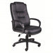 KVM Tools KV452R17 Office Chair Black, Leather Material, 30 in Back Ht, 20 1/2 in Seat Wd, Black Frame - KVM Tools Inc.KV452R17