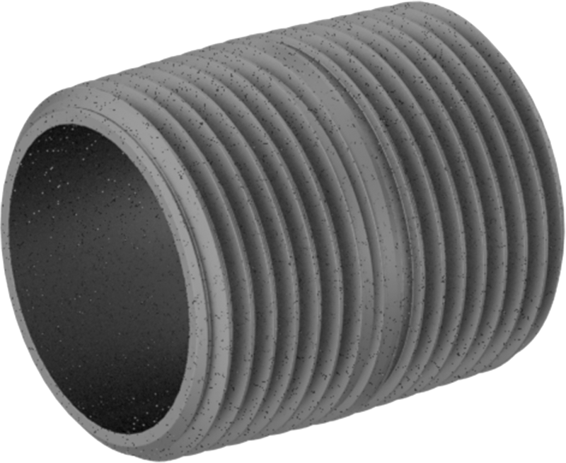 McMaster 4549K611 Standard-Wall Galvanized Steel Threaded Pipe Nipple, Fully Threaded, 1 NPT, 1-1/2" Long, Sch 40