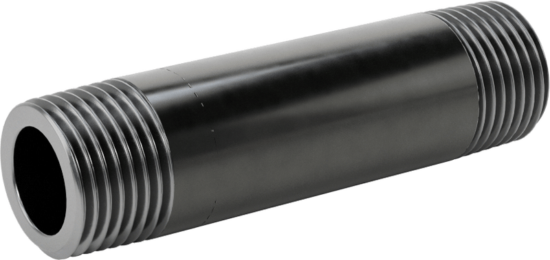 McMaster 4550K175 Thick-Wall Welded Steel Pipe Nipple, Threaded Both Ends, 1/2 NPT, 3" Long, Sch 80, Class 300