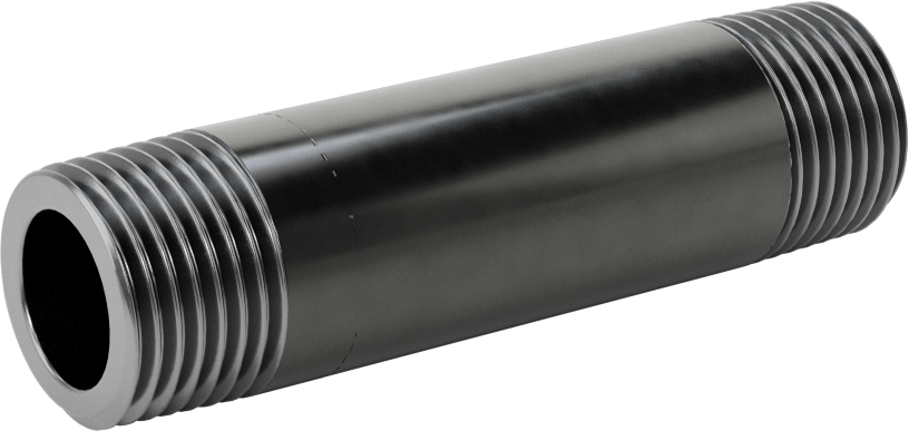 McMaster 4550K175 Thick-Wall Welded Steel Pipe Nipple, Threaded Both Ends, 1/2 NPT, 3" Long, Sch 80, Class 300