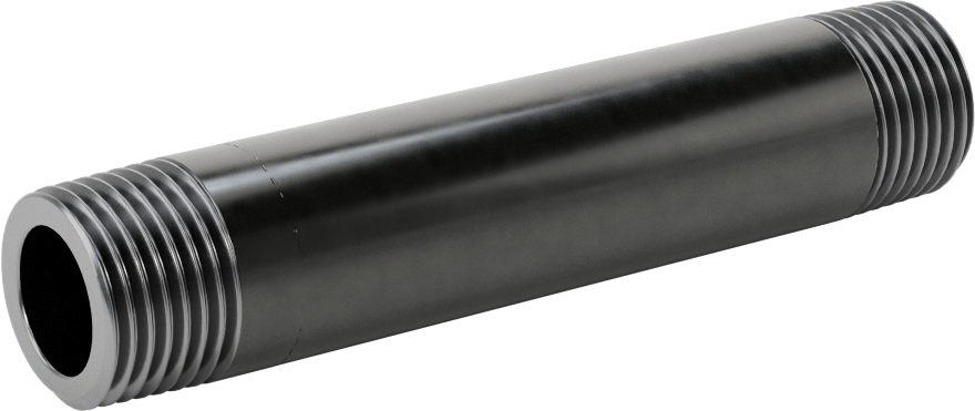 McMaster 4550K177 Thick-Wall Welded Steel Pipe Nipple, Threaded Both Ends, 1/2 NPT, 4" Long, Sch 80, Class 300