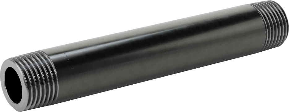 McMaster 4550K179 Thick-Wall Welded Steel Pipe Nipple, Threaded Both Ends, 1/2 NPT, 5" Long, Sch 80, Class 300