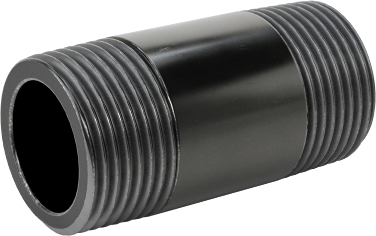 McMaster 4550K193 Thick-Wall Welded Steel Pipe Nipple, Threaded Both Ends, 3/4 NPT, 2" Long, Sch 80, Class 300