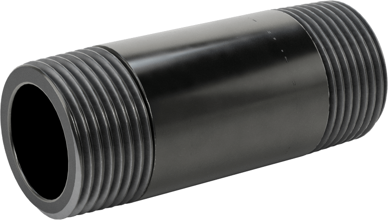 McMaster 4550K194 Thick-Wall Welded Steel Pipe Nipple, Threaded Both Ends, 3/4 NPT, 2-1/2" Long, Sch 80, Class 300