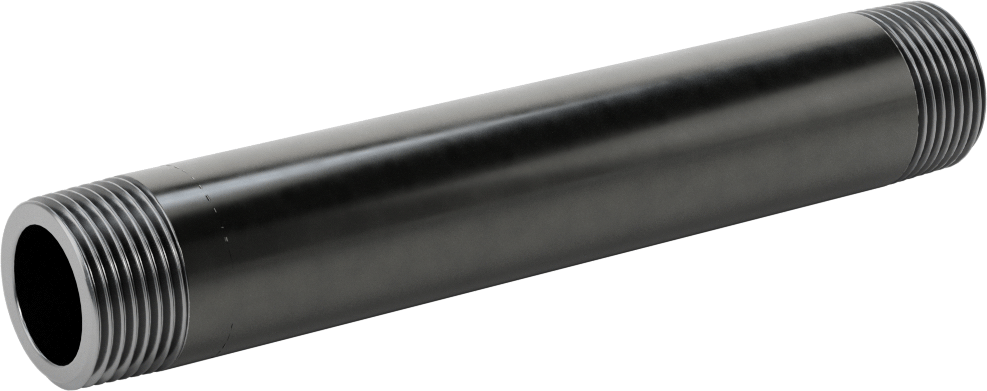 McMaster 4550K212 Thick-Wall Welded Steel Pipe Nipple, Threaded Both Ends, 3/4 NPT, 6" Long, Sch 80, Class 300