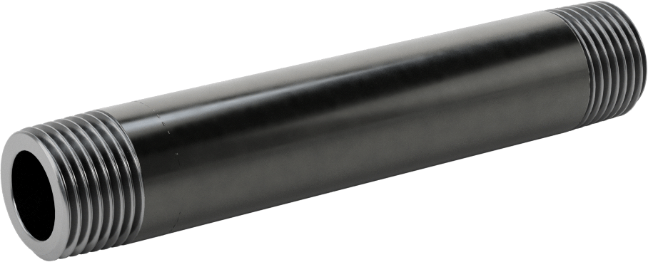 McMaster 4550K414 Thick-Wall Welded Steel Pipe Nipple, Threaded Both Ends, 1/2 NPT, 4-1/2" Long, Sch 80, Class 300