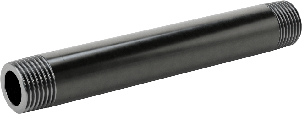 McMaster 4550K514 Thick-Wall Welded Steel Pipe Nipple, Threaded Both Ends, 1/2 NPT, 5-1/2" Long, Sch 80, Class 300