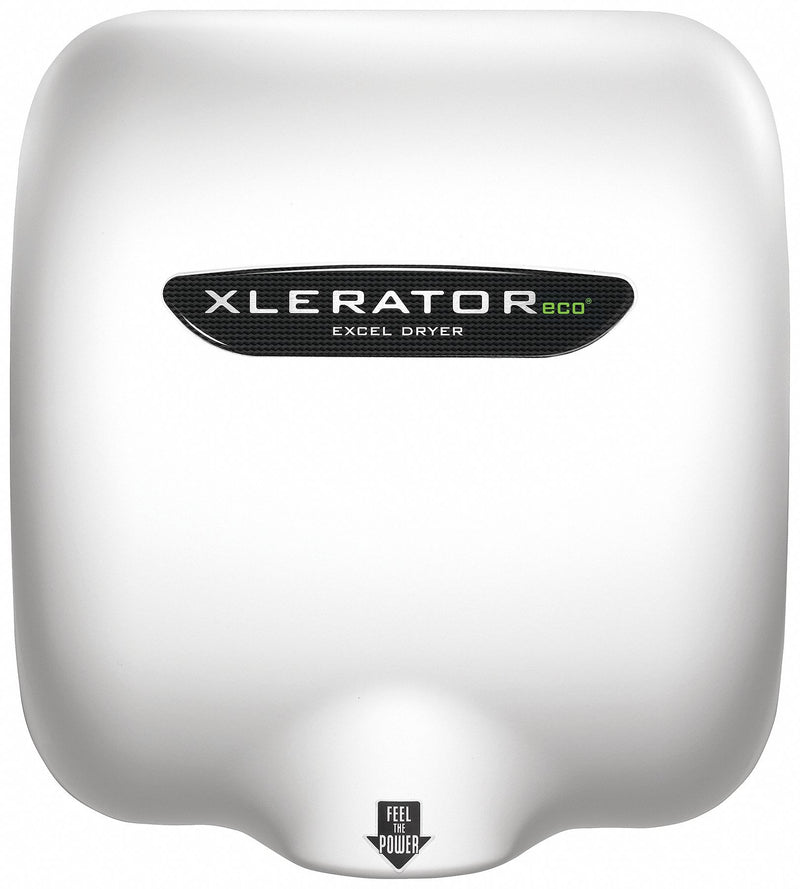 Excel Dryer XL-BW-ECO-110-120V Hand Dryer, XLERATOReco, Auto, 10 sec Dry Time, BMC, White, 65 to 75 dBA, 110 to 120V AC