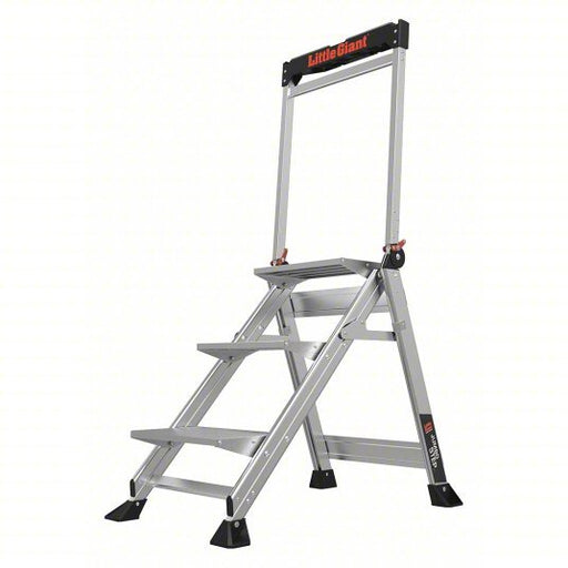 Little Giant 11903 Folding 3 Steps, 26 in Top Step Ht, 21 1/2 in Bottom Wd, 375 lb Load Capacity - KVM Tools Inc.KV455C39