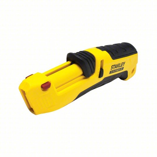 Stanley FMHT10365 Safety Knife 7 in Overall Lg, Textured, 1 3/4 in Overall Wd, Plastic, Black/Yellow - KVM Tools Inc.KV458J74