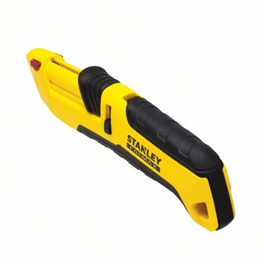 Stanley FMHT10365 Safety Knife 7 in Overall Lg, Textured, 1 3/4 in Overall Wd, Plastic, Black/Yellow - KVM Tools Inc.KV458J74