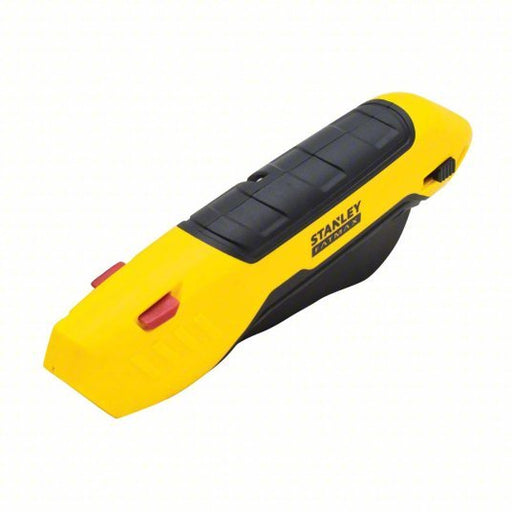 Stanley FMHT10369 Safety Knife 6 in Overall Lg, Plain, 1/2 in Overall Wd, Rubber, Black/Yellow, Quick - Change - KVM Tools Inc.KV458J77