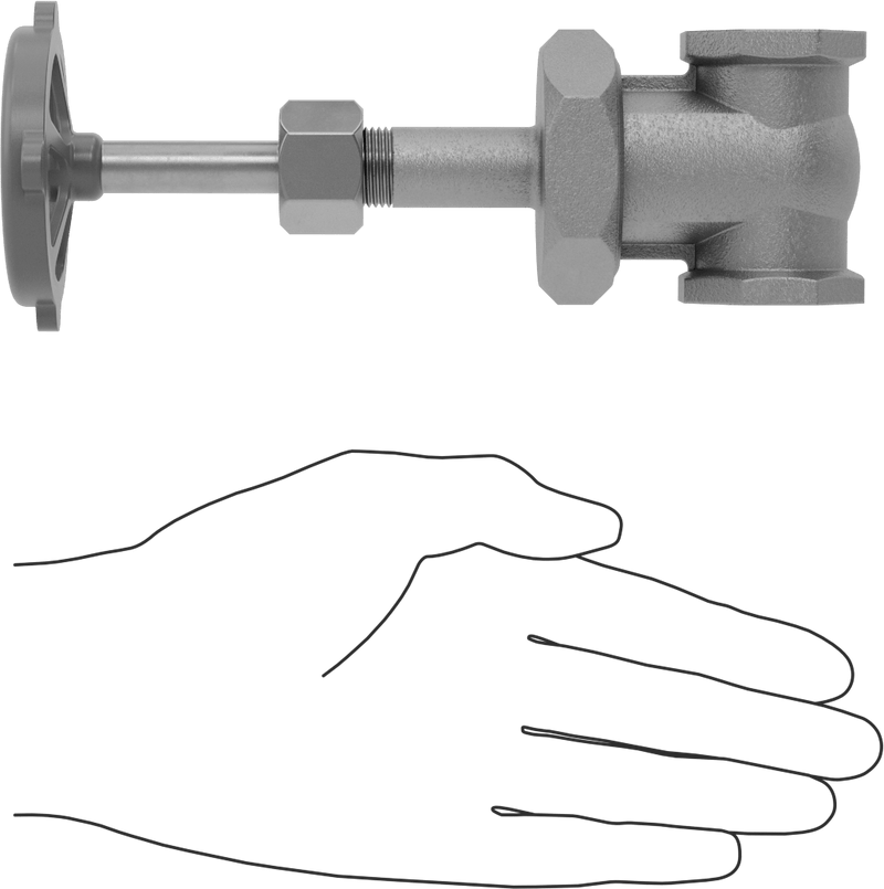 McMaster 4599K44 Gradual On/Off Valve, Bronze Body & Gate, Easy-Maintenance, Wheel Handle Rising Stem, 3/4 NPT Female, Class 150, MSS-SP-80
