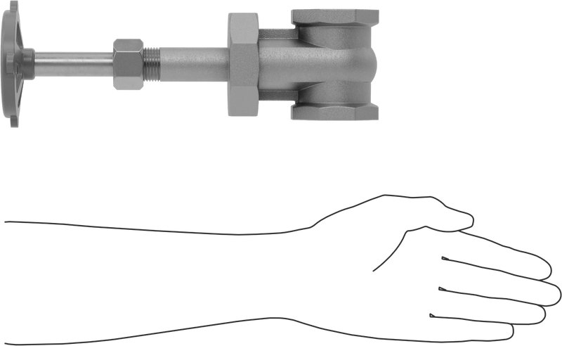 McMaster 4599K47 Gradual On/Off Valve, Bronze Body & Gate, Easy-Maintenance, Wheel Handle Rising Stem, 1-1/2 NPT Female, Class 150, MSS-SP-80