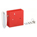 Barska AX11838 Key Box 1 Key Capacity, Single Key Lock, Steel, Red, 4 in Ht, 4 in Wd, 2 in Dp, Wall Mount - KVM Tools Inc.KV45CP15