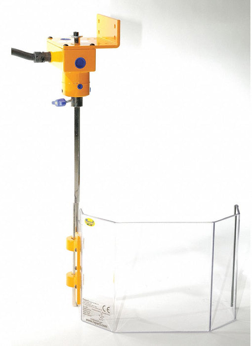 Repar TR-3A-200-CM Drill Press Machine Guard, 3-Sided, 7 in W x 22-1/4 in H Guard, Adjustable Arm, Safety Interlock Switch, Aluminum/Polycarbonate
