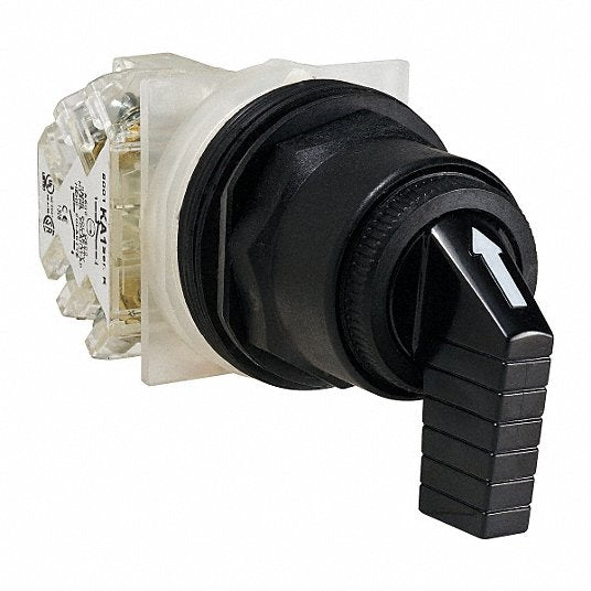 Schneider 9001SKS53FBH13 Non-Illum Selector Switch, Cam C, Ext Lvr ...